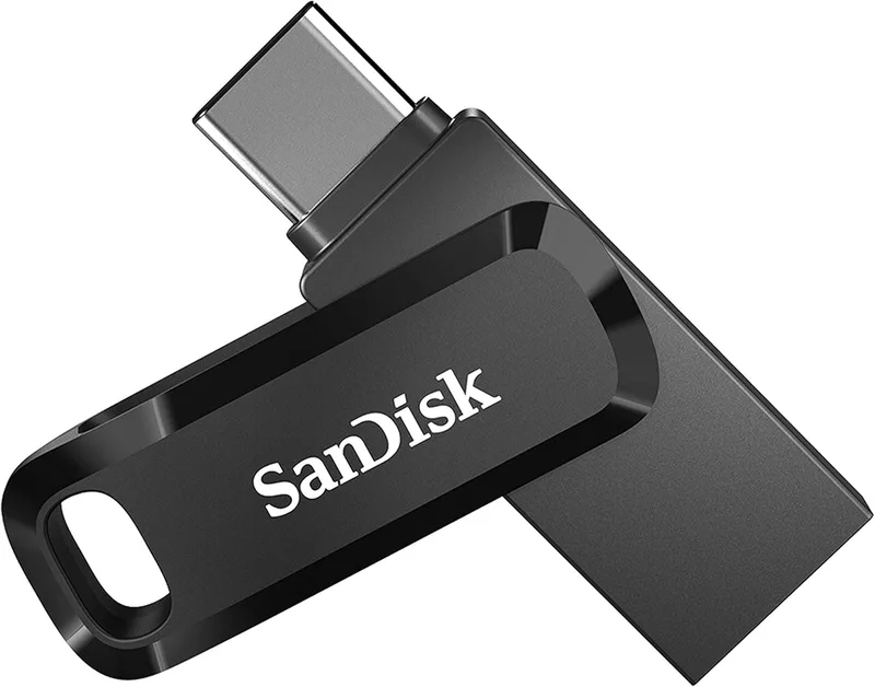SanDisk ▫️ Ultra Dual Drive Go 256 GB, USB-C e USB-A, até 400 MB/s