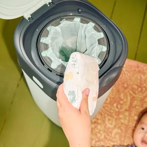 Tommee Tippee ▫️ Caixote para fraldas «Advanced Twist and Click», novo sistema ecológico, inclui 12 recargas com película GREENFILM, branco 2