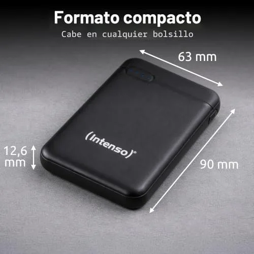 Intenso ▫️ Carregador portátil Power Bank XS5000, bateria externa (5000 mAh, para smartphones, tablets e muito mais), preto 6