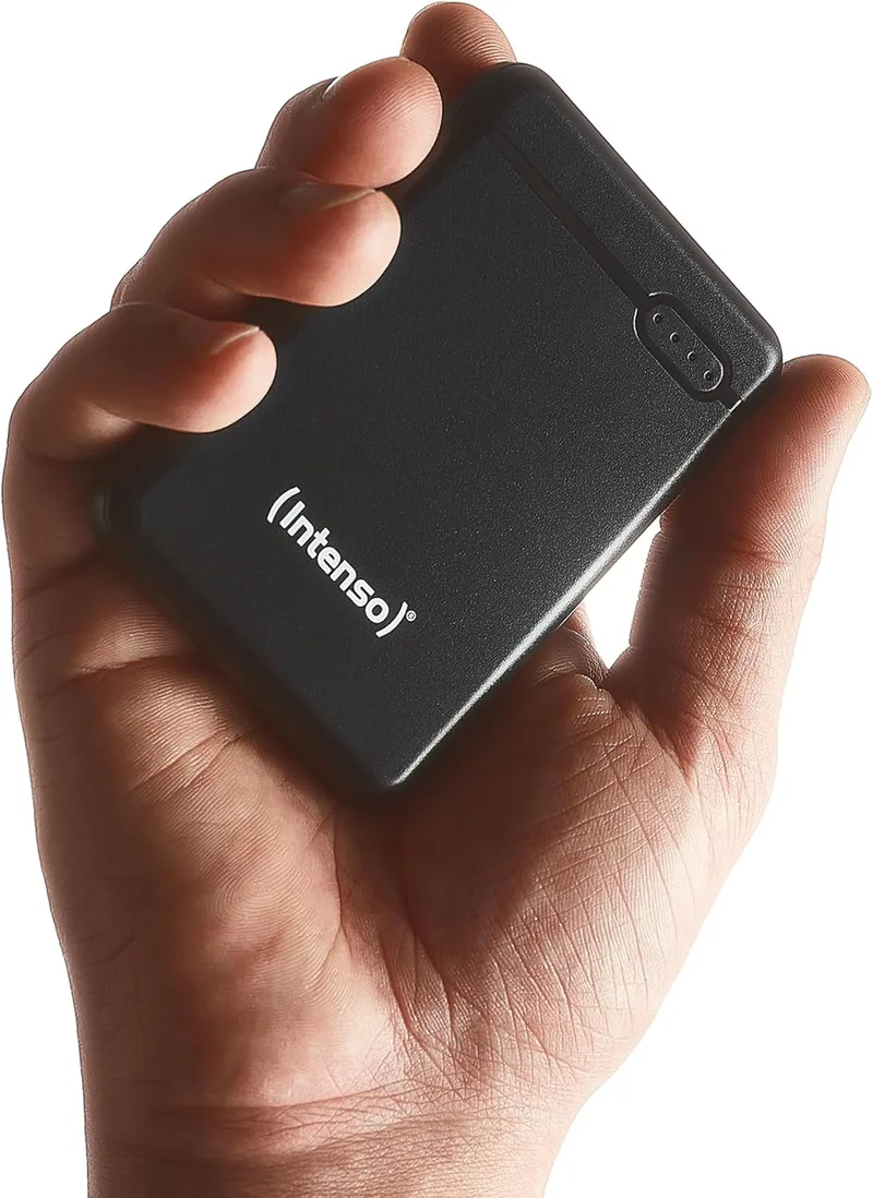 Intenso ▫️ Carregador portátil Power Bank XS5000, bateria externa (5000 mAh, para smartphones, tablets e muito mais), preto