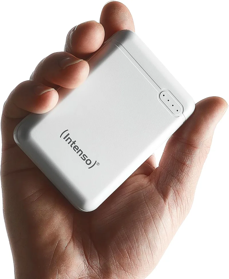 Intenso ▫️ Carregador portátil Power Bank XS10000, bateria externa (10 000 mAh, para smartphones, tablets e muito mais) Branco (7313532)
