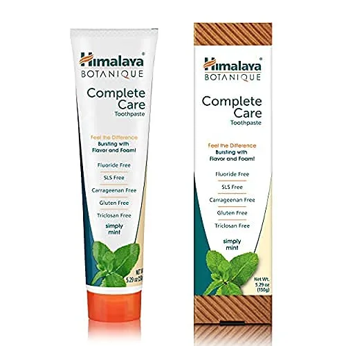 Himalaya ▫️ Pasta de dentes Botanique Simply Mint Complete Care | Sabor refrescante a menta | Dentes fortes | Gengivas saudáveis e anti-inflamatória | Hálito fresco - 150 g (Embalagem de 2) 2