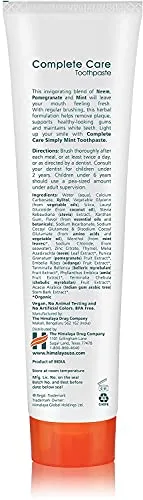 Himalaya ▫️ Pasta de dentes Botanique Simply Mint Complete Care | Sabor refrescante a menta | Dentes fortes | Gengivas saudáveis e anti-inflamatória | Hálito fresco - 150 g (Embalagem de 2) 3