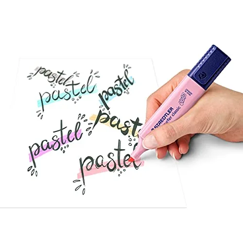 STAEDTLER ▫️ 364 CWP4PAST - Marcadores fluorescentes Textsurfer, estojo com 4 marcadores em tons pastel 4