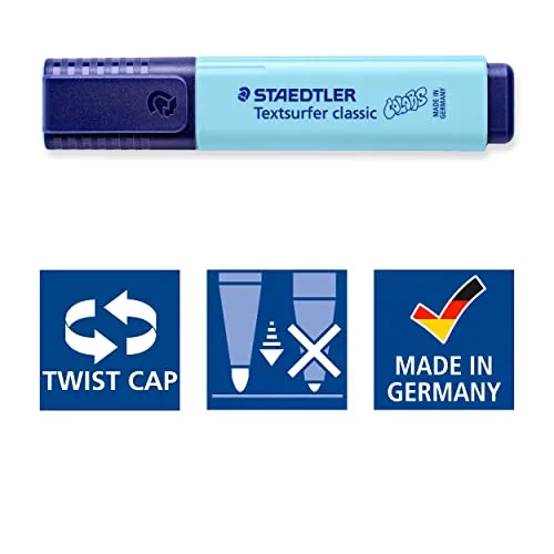 STAEDTLER ▫️ 364 CWP4PAST - Marcadores fluorescentes Textsurfer, estojo com 4 marcadores em tons pastel 5