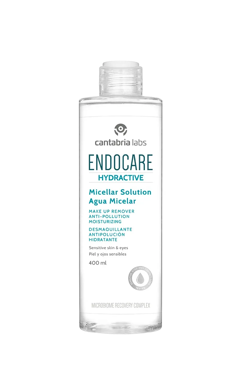 Heliocare ▫️ Endocare Hydractive Micellar Water - Produto de limpeza facial suave e hidratante, desmaquilhante para rosto, olhos e contorno dos olhos, todos os tipos de pele, 400 ml