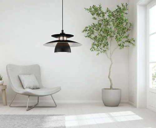 Eglo ▫️ Lâmpada suspensa Brenda 1 luz, material: aço, cor: níquel mate 2