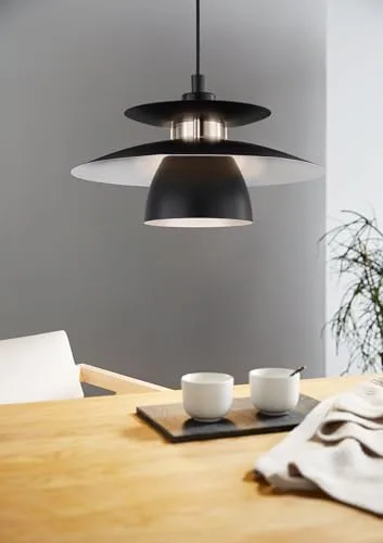 Eglo ▫️ Lâmpada suspensa Brenda 1 luz, material: aço, cor: níquel mate 4
