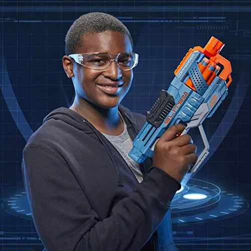 Nerf ▫️ Hasbro 2.0 Commander RC-6, Lançador de Dardos de Brinquedo, 12 Peças, Jogos ao Ar Livre para Meninos e Meninas a partir dos 8 Anos, Tambor Giratório 3