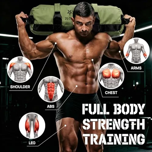 Yes4All ▫️ Saco de peso ajustável 2-90 kg - Power Bag Ideal para treino de corrida, saco de areia para diversos treinos funcionais, rucking, fitness, força e resistência 5