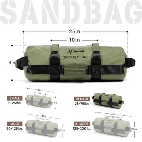 Yes4All ▫️ Saco de peso ajustável 2-90 kg - Power Bag Ideal para treino de corrida, saco de areia para diversos treinos funcionais, rucking, fitness, força e resistência 6