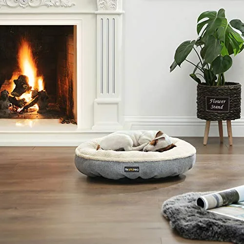 Feandrea ▫️ Sofá para cães, cama para animais de estimação, redonda, 55 cm 2