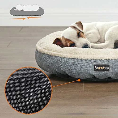 Feandrea ▫️ Sofá para cães, cama para animais de estimação, redonda, 55 cm 5