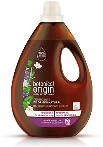 Botanical Origin ▫️ Detergente ecológico para máquina de lavar roupa, adequado para peles sensíveis, 70 lavagens, com aroma a jasmim fresco e lavanda selvagem, 2 unidades 2