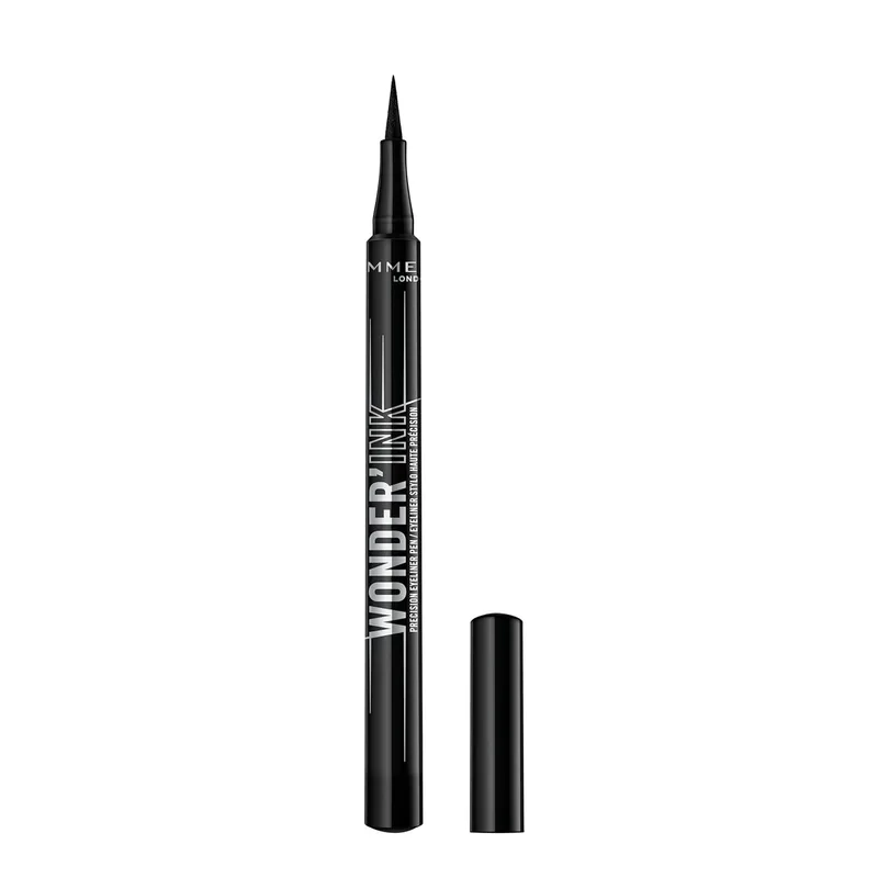 Rimmel London ▫️ Wonder'Ink Liner Eyeliner Líquido, Preto 001, 1 ml (0,03 FL OZ)