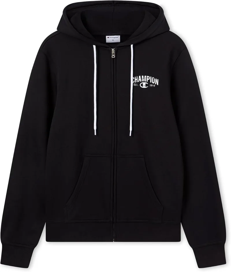 Champion ▫️ Moletom com capuz e fecho completo para homem