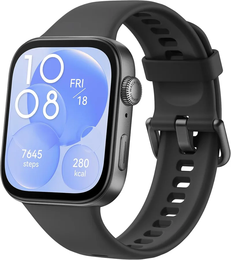 Huawei ▫️ Watch FIT 3, ecrã AMOLED de 1,82 polegadas, design ultrafino, chamadas via Bluetooth, até 10 dias de autonomia, compatível com Android e iOS, preto