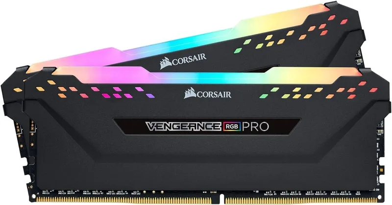 Corsair ▫️ Vengeance RGB Pro DDR4 RAM 32 GB (2x16 GB) até 3200 MHz CL16-20-20-38 1,35 V Intel AMD Memória para Computador de Secretária - Preto (CMW16GX4M2C3200C16)