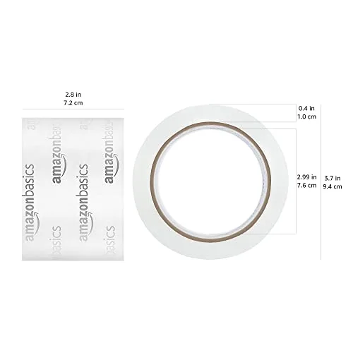 Amazon Basics ▫️ Fita de embalagem com 7,2 cm de largura, compatível com dispensadores de 7,6 cm, transparente, com pouco odor, para mudanças, armazenamento, envios e fecho de caixas, 49,9 m, embalagem de 6 unidades 3