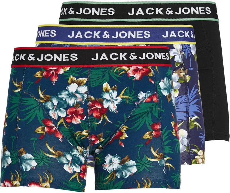 JACK & JONES ▫️ Boxershorts 3 Packs Boxers para homem (Pack de 3)