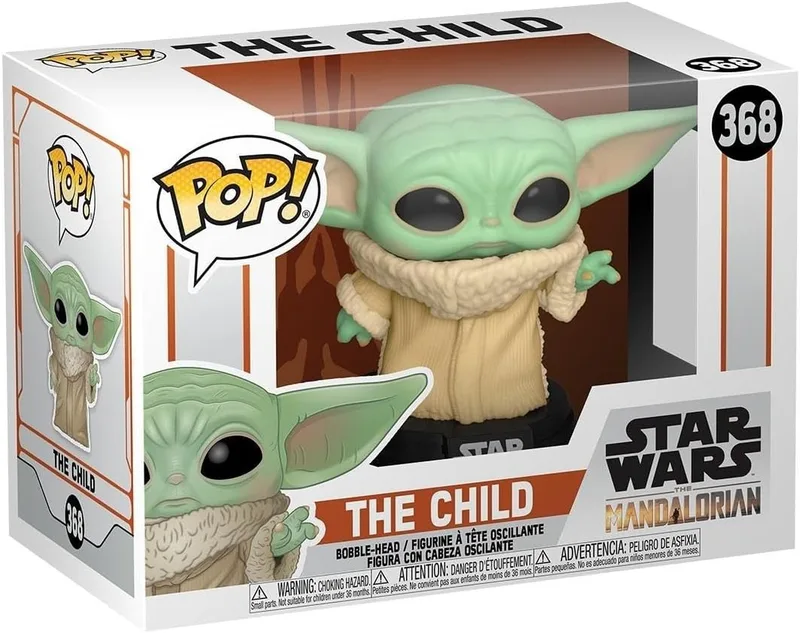 Funko ▫️ Pop! Star Wars: The Mandalorian - Grogu (The Child, Baby Yoda) - Figura de vinil colecionável - Ideia para presente - Produto oficial - Brinquedos para crianças e adultos - Fãs de séries de TV