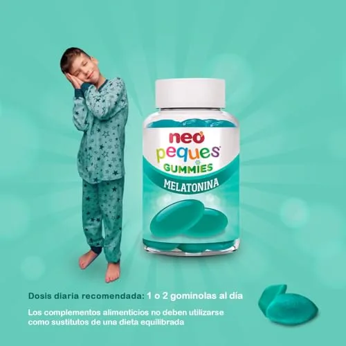 NEO PEQUES ▫️ Gomas de melatonina de 1 mg para crianças | Sabor a amora | 30 unidades | Ajudam a dormir bem | Gomas à base de vitamina B6 | Para crianças com mais de 3 anos 5