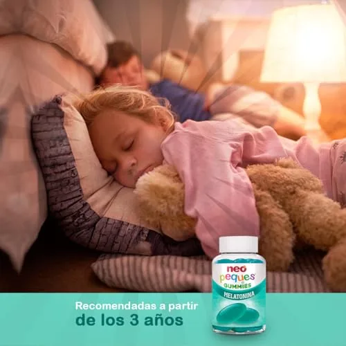 NEO PEQUES ▫️ Gomas de melatonina de 1 mg para crianças | Sabor a amora | 30 unidades | Ajudam a dormir bem | Gomas à base de vitamina B6 | Para crianças com mais de 3 anos 6