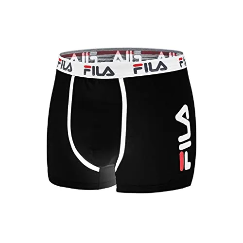 FILA ▫️ Cuecas Boxer de Algodão para Homem, Roupa Interior Masculina, Elásticas, Tecido Respirável (Conjunto de 4) 3