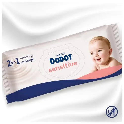 DODOT ▫️ Toalhitas Sensitive para bebés, 840 toalhitas (15 embalagens x 56 unidades) () 3