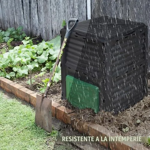 VOUNOT ▫️ ® Compostor de Jardim 300 L, Compostor Orgânico, Preto e Verde 4