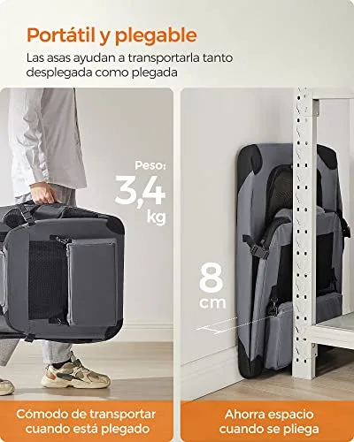 FEANDREA ▫️ Transportadora para Cães, Dobrável, Tecido Oxford, Tamanho L 3