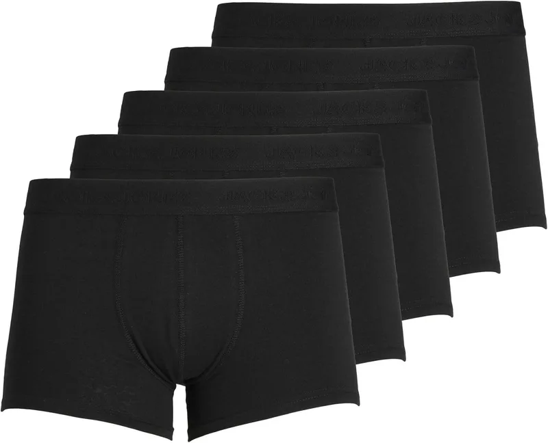 JACK & JONES ▫️ JACTONE IN Tone Conjunto de 5 boxers para homem, preto