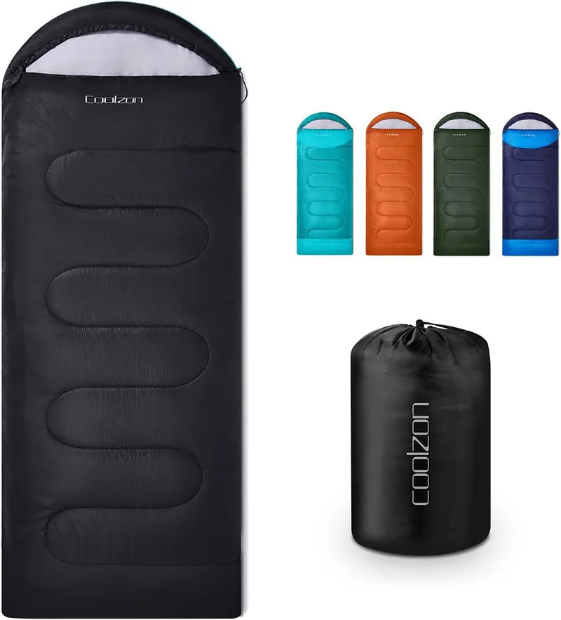Coolzon ▫️ Saco de dormir para adultos para 3-4 estações, impermeável e ultraleve; saco de dormir para crianças, portátil, ideal para acampamento, caminhadas e viagens ao ar livre