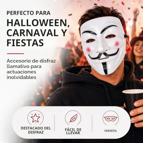 TK Gruppe Timo Klingler ▫️ Máscara como acessório de fantasia para homens e mulheres, crianças e adultos no Halloween e no carnaval 2