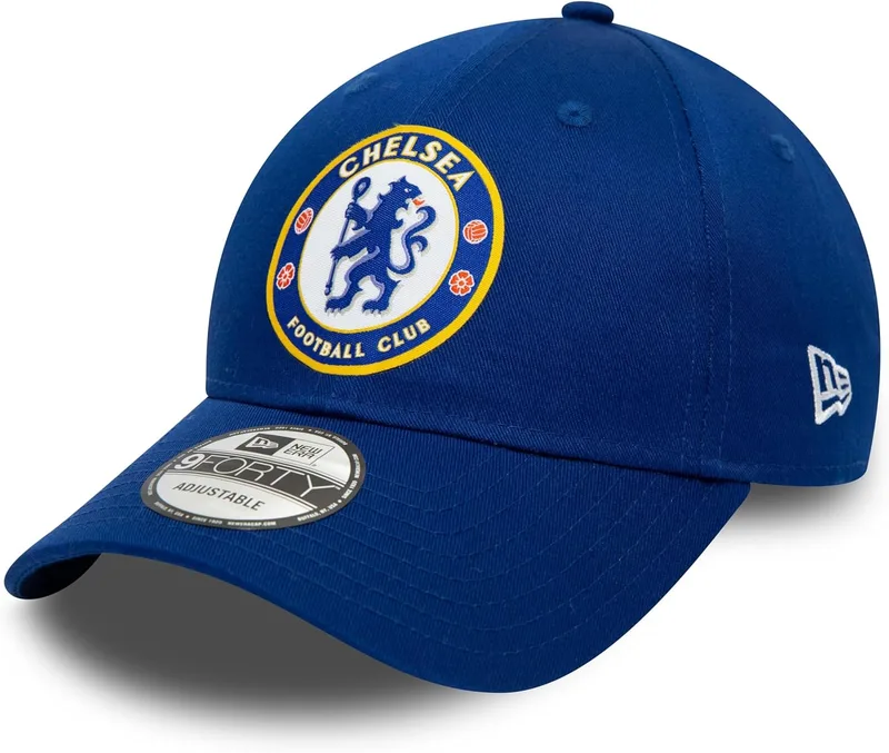 New Era ▫️ Boné de futebol ajustável 9Forty Boné de basebol com logótipo da equipa e pala curvada da Série A da Premier League
