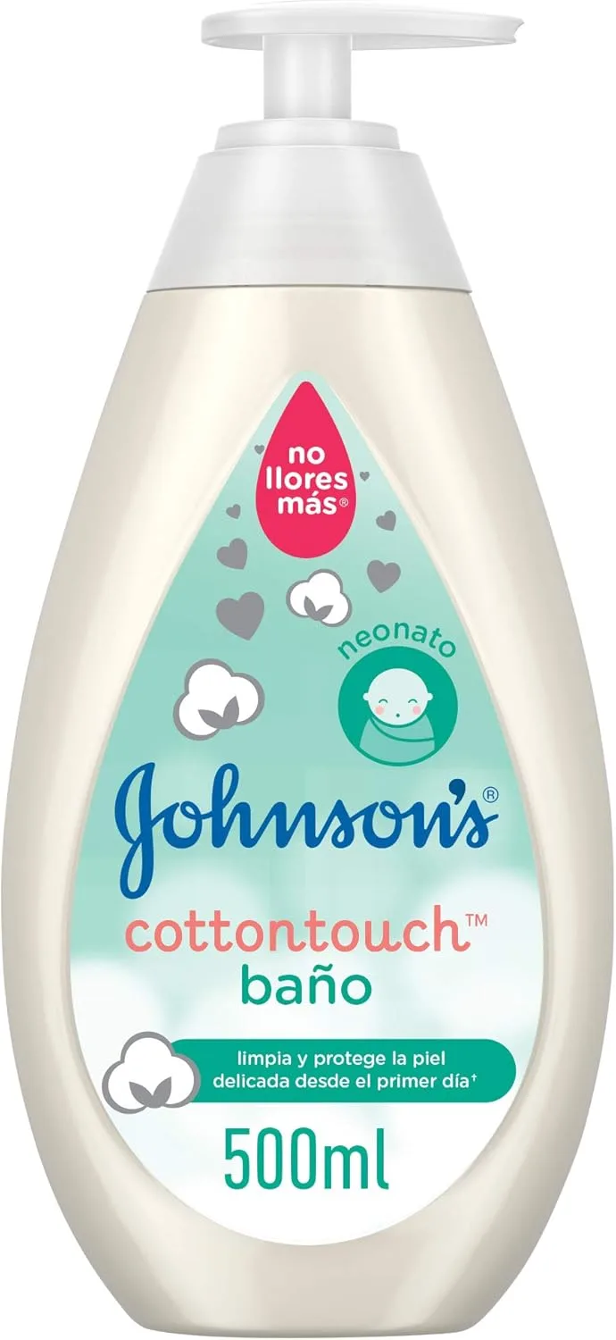 Johnson's Baby ▫️ Cottontouch Shower Gel (1x500 ml), gel de banho para bebés Cotton, gel de banho hipoalergénico, para a pele fina e delicada dos recém-nascidos.