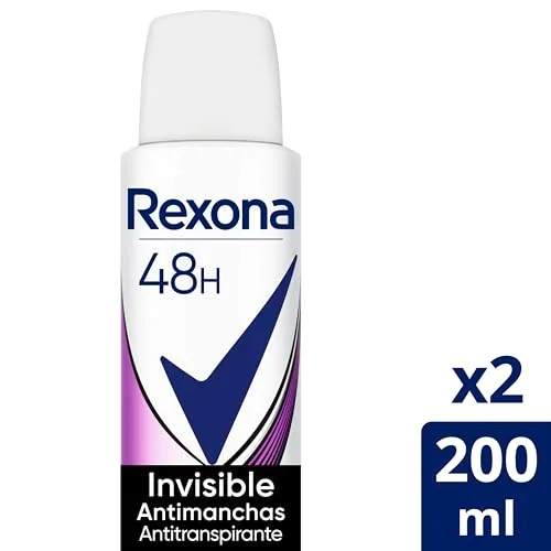 Rexona ▫️ Invisible Desodorizante em Aerossol Antitranspirante para mulher, antimanchas, 2 x 200 ml, 3