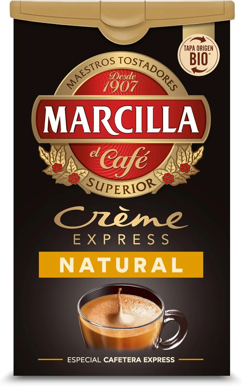 Marcilla ▫️ Café Moído Crème Express Natural | 250 g | Para máquina de café expresso