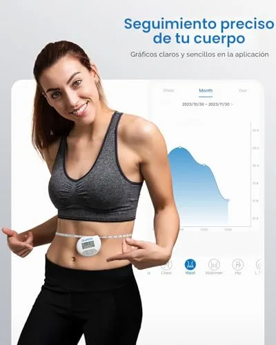 RENPHO ▫️ Fita métrica inteligente com aplicação, medição da circunferência corporal 2