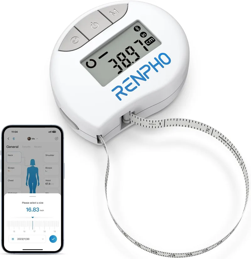 RENPHO ▫️ Fita métrica inteligente com aplicação, medição da circunferência corporal