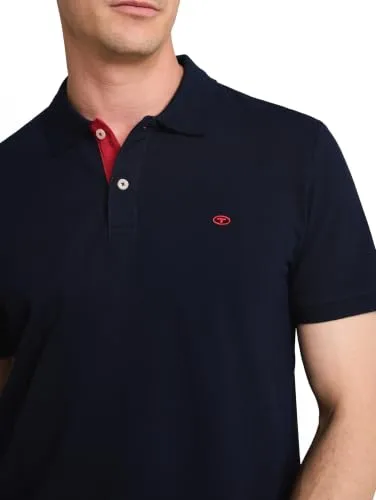 TOM TAILOR ▫️ Polo com logótipo em ganga para homem 4