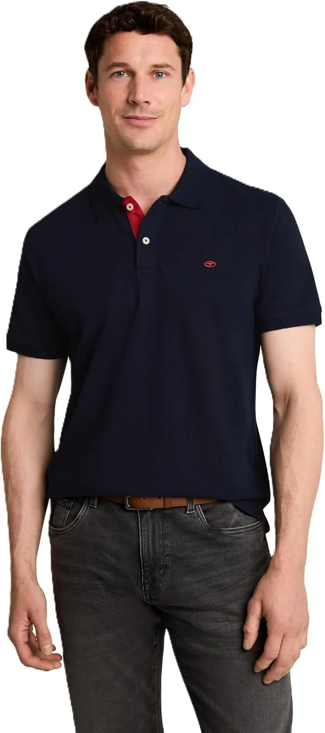 TOM TAILOR ▫️ Polo com logótipo em ganga para homem