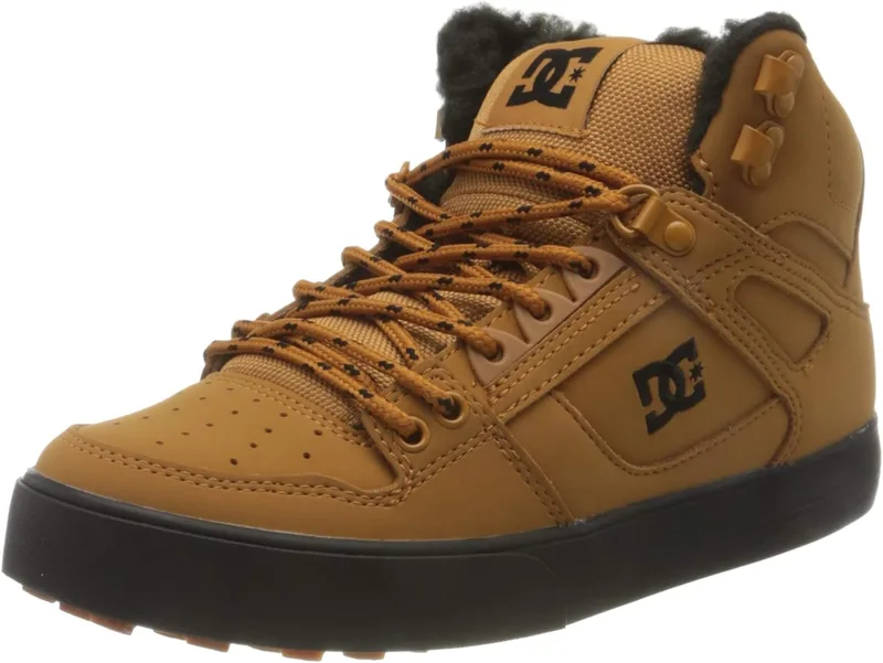 DC ▫️ Shoes Schuhe - Pure Kids Shoe - D0301069A-BDWD - Preto D0301069A - Sapatos de skate em pele para crianças