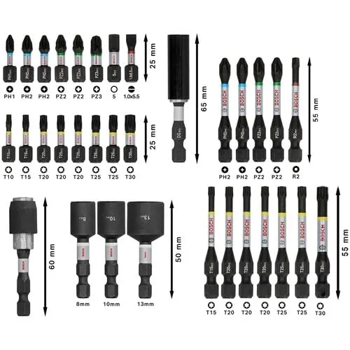 Bosch ▫️ 33x Conjunto de pontas de aparafusar PRO Impact, 33 unidades 3