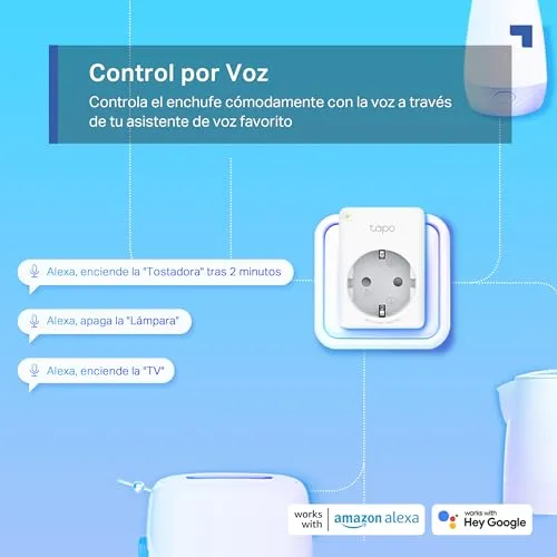 Tapo ▫️ P100 (conjunto de 4) - Presa inteligente Wi-Fi, programável, controlo por aplicação/voz 3