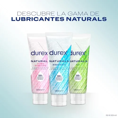 Durex ▫️ Naturals Lubrificante Hidratante, Ácido Hialurónico, 100% Natural, Sem Fragrância, Corantes nem Agentes Irritantes – 100 ml 100 ml 6