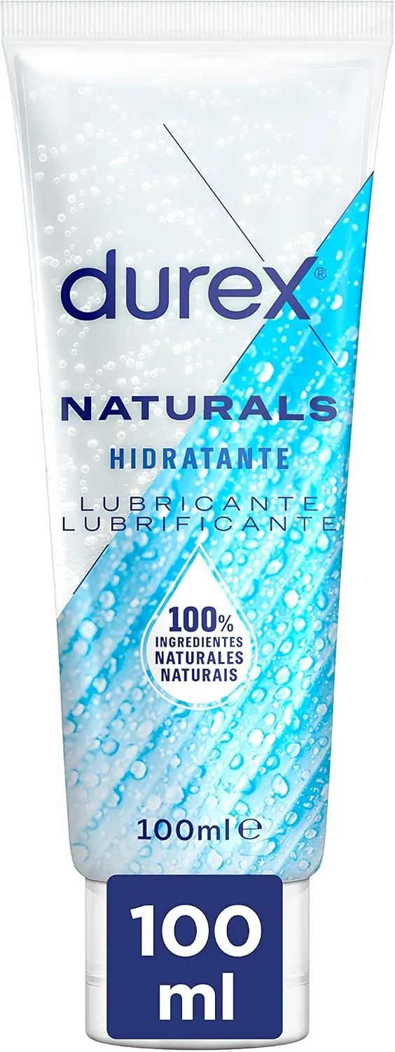 Durex ▫️ Naturals Lubrificante Hidratante, Ácido Hialurónico, 100% Natural, Sem Fragrância, Corantes nem Agentes Irritantes – 100 ml 100 ml