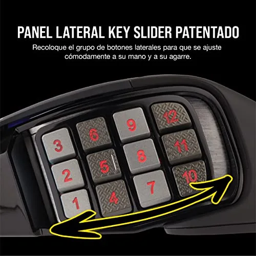 Corsair ▫️ Rato de jogos Scimitar Elite RGB Ótico para MOBA/MMO - Preto 6