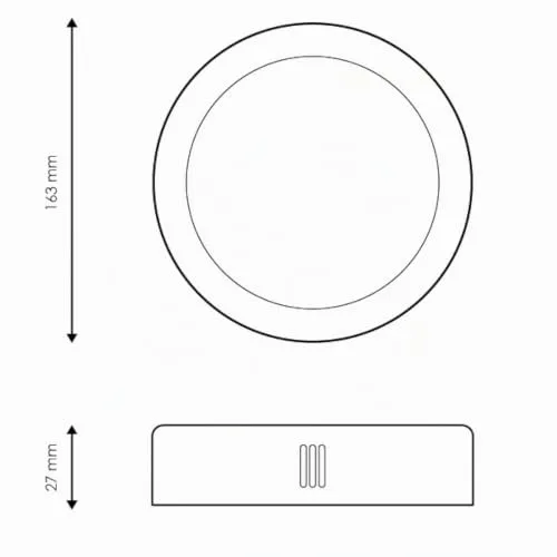 M Ledme ▫️ Painel de superfície da série Slim, 12 W, 2000 lm, luz quente (3000 K). Luminária de teto para interiores, IP20. Ideal para casa de banho, cozinha e quarto. Fácil de instalar, LM5242. 2