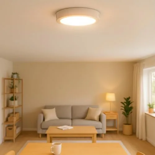 M Ledme ▫️ Painel de superfície da série Slim, 12 W, 2000 lm, luz quente (3000 K). Luminária de teto para interiores, IP20. Ideal para casa de banho, cozinha e quarto. Fácil de instalar, LM5242. 5